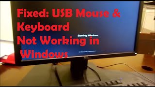 Fixed USB Mouse & Keyboard not working