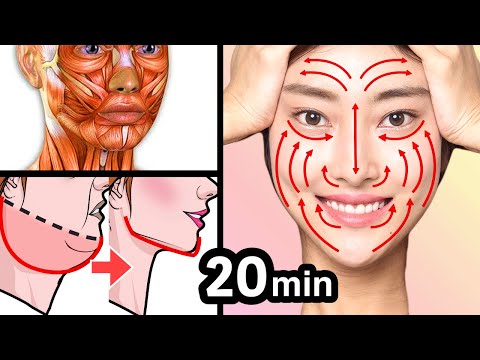 20Mins🔥 Face Lift Exercises For Beginners! Reduce Jowls, Laugh Lines, Double Chin