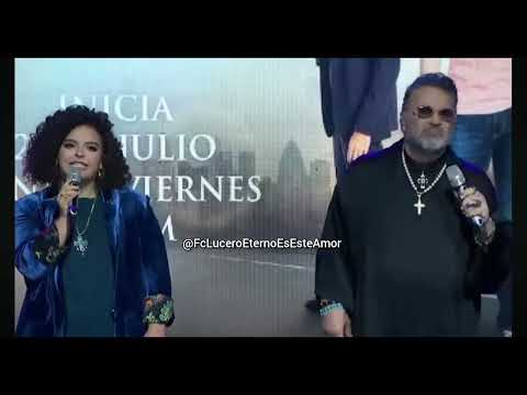 Lucero Mijares y Mijares cantando el tema de la telenovela "El Ángel de Aurora"