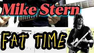 Mike Stern solo on Fat Time (  Tab and play-along track in description)