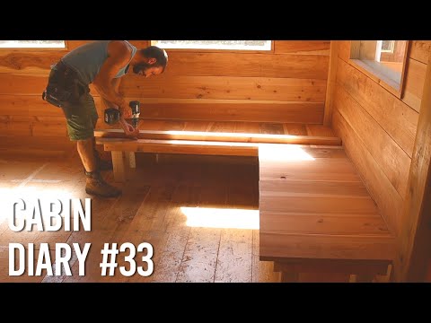 Off Grid Cabin #33 | Building the Cabin Furniture (part 3)
