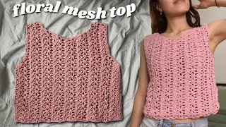 Floral Crochet Mesh Top Tutorial