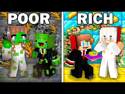 Mikey POOR vs JJ RICH Wedding Survival Battle in Minecraft (Maizen)
