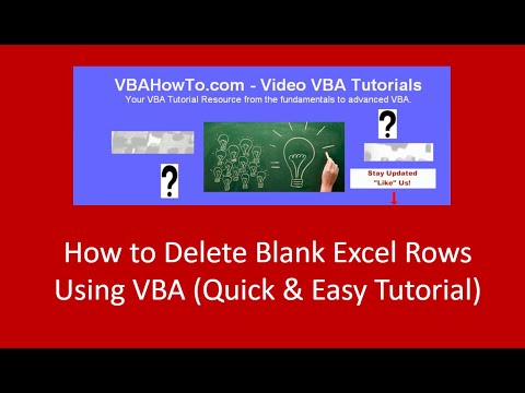 How to Delete Blank Excel Rows Using VBA (Quick & Easy Tutorial)