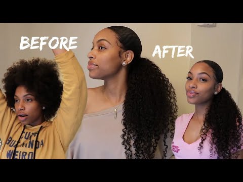 Curly Weave In A Ponytail