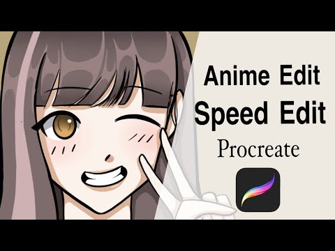 HOW TO EDIT ANIME GIRL USING PROCREATE | BEGINNER  ART | SPEED EDIT | JADIE