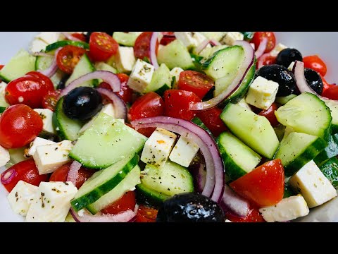 Griechischer Salat 🫒🍅 Bauernsalat schnell und einfach zubereitet