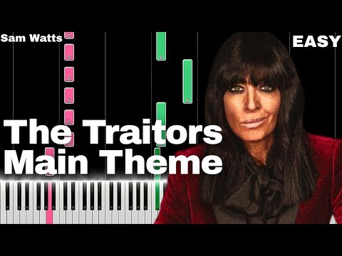 The Traitors Main Theme | EASY Piano Tutorial (Sheet Music)