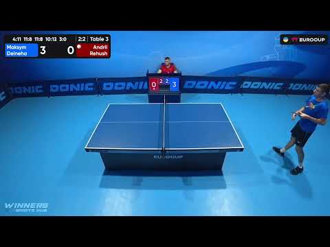10:20 Maksym Deineha - Andrii Rehush 20.08.2023 TT Euro.Cup  Ukraine Master. TABLE 3