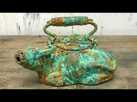 Total restoration a 1000 year old ancient buffalo kettle | Restore TV