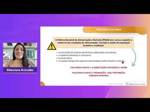 AULA SAÚDE PÚBLICA: PNAN - Política Nacional de Alimentação e Nutrição