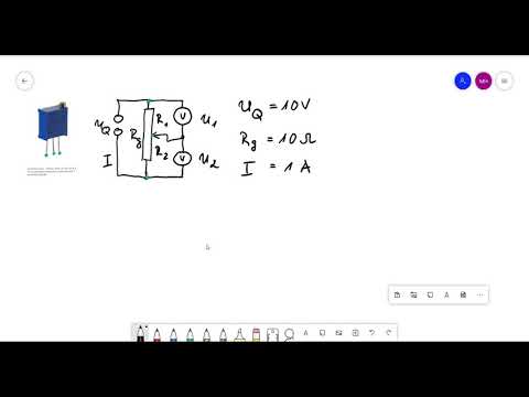 Unbelasteter Spannungsteiler Potentiometer regelbarer Widerstand