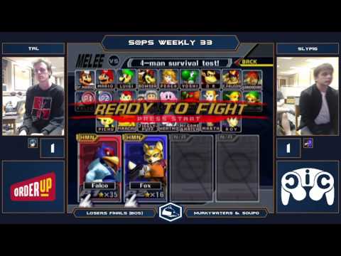 S@PS 33 Melee Singles - TRL (Fox/Marth) vs Slypig (Falco) - Loser's Finals