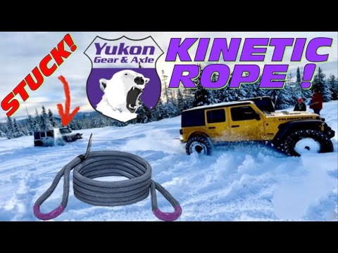 Yukon Gear Kinetic Recovery Rope put to the test, in Action !! 7/8\", 28000 pounds, 30 feet long