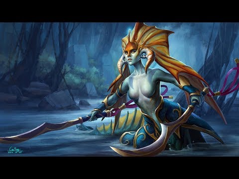 how to Naga siren jungle(dire) 18 min radiance