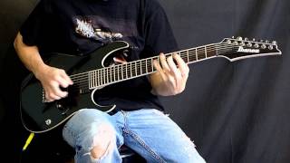 Video thumbnail for Ibanez Iron Label RGIR27FE 7 String METAL demo HQ by Mongoose Motovlog