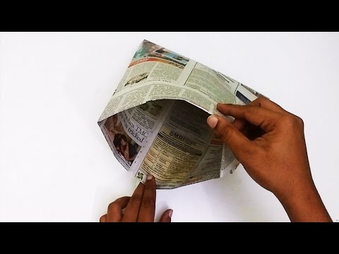 Newspaper Bag Without Glue | Easy Paper Bag Without Glue | newspaper crafts