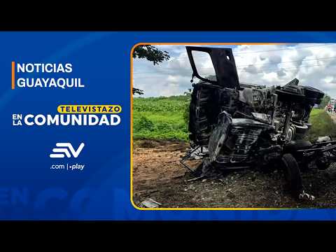 El Empalme: choque de vehículos pesados provocaron incendio  | Televistazo | Ecuavisa