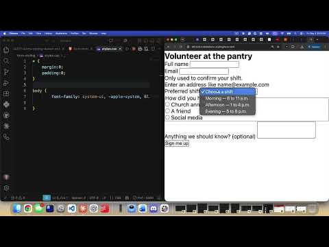 Form Styling (part 1) (9-4-2026) | CIS311