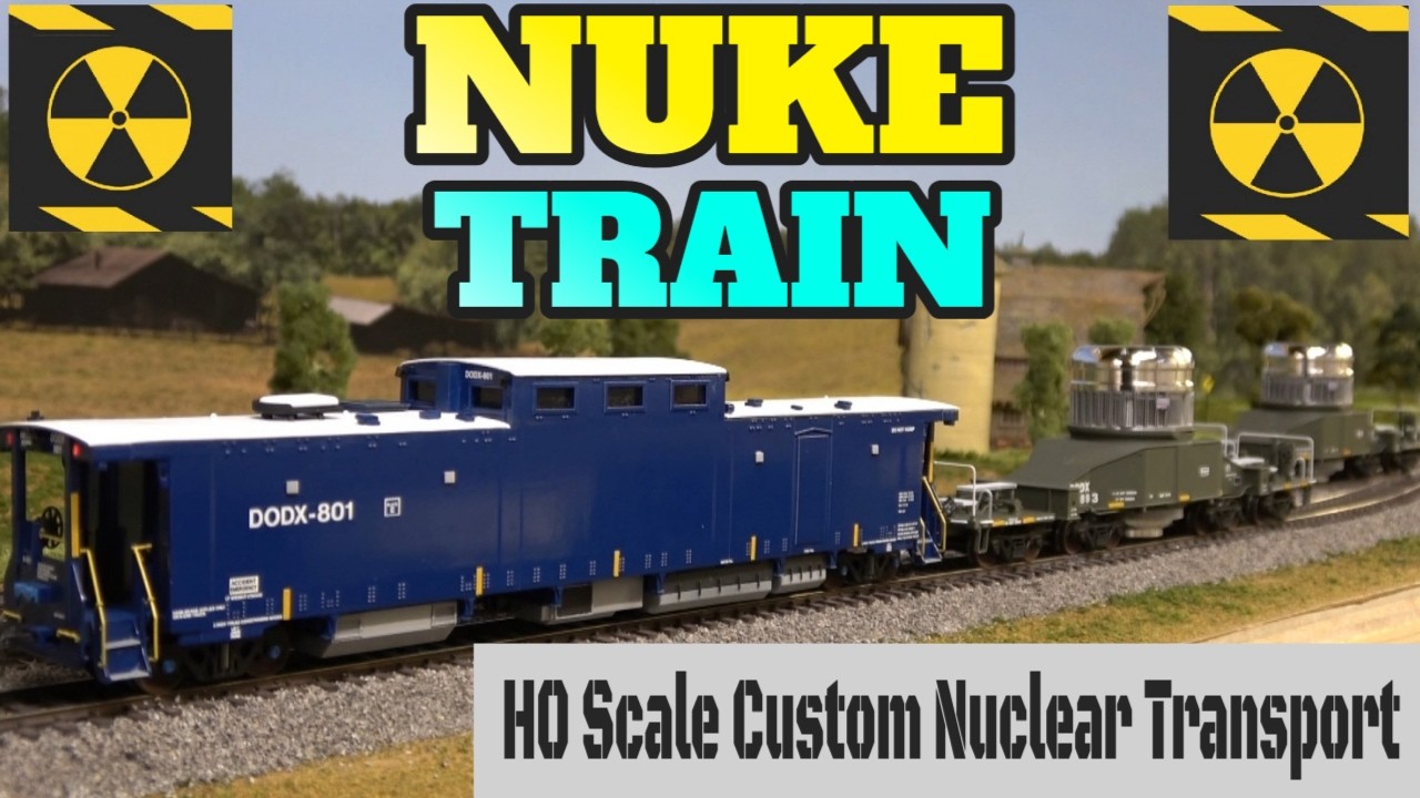 Nuclear Train! Rail Escort Caboose & Flask Cars | Unique Custom HO Scale Models