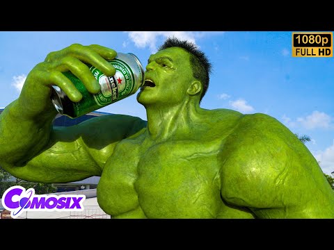 THE INCREDIBLE HULK vs THANOS Fight Scene #2023 | Avengers Hulk Drinks Heineken [HD]
