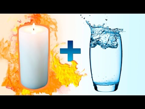Горячий парафин + Вода = Огненная реакция!