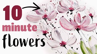 🤍 this WHITE paint 🎨 TRICK ~ How I paint Beginners Friendly Flowers