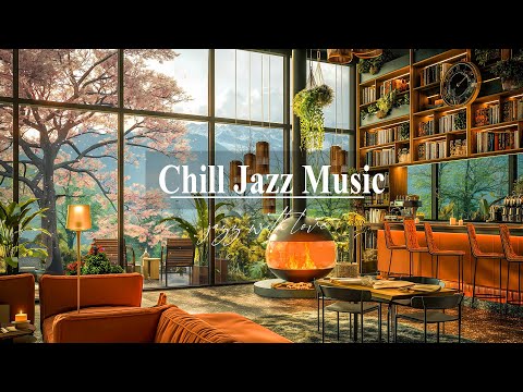 Smooth Piano Jazz Instrumental Music w\ FirePlace Sound in Bar Lounge Ambience for Relax, Work