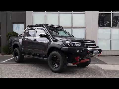 Toyota Hilux N80 with Hamer bull bar, 2" lift kit, flares, snorkel, trailmax roof rack, nitto tyres