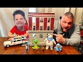 GHOSTBUSTERS FIREHOUSE PLAYSET Is THE BEST TOY EVER Caleb And DAD PRETEND PLAY GHOSTBUSTERS