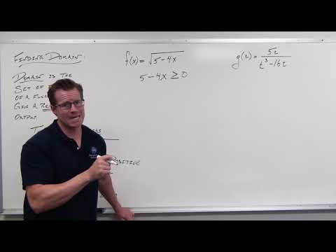 Finding the Domain of Functions (Precalculus - College Algebra 4)