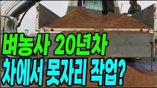 벼농사 20년차는 못자리부터 다르다! 차에서 못자리 작업! 대박~!!