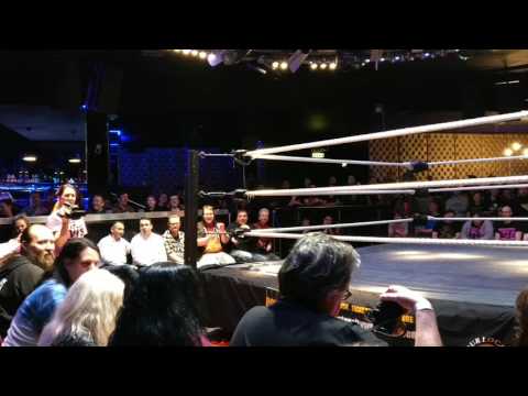 Dean Allmark hits a moonsault to the floor on MVP Feb 2017