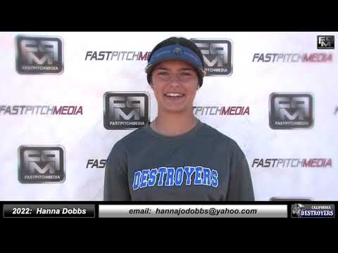 2022 Hanna Dobbs Pitcher, First Base and Second Base Softball Skills Video - California Destroyers