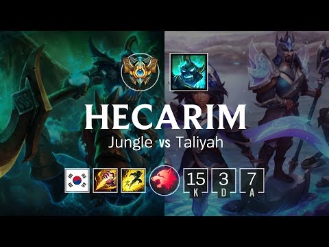 Hecarim Jungle vs Taliyah - KR Challenger Patch 8.22