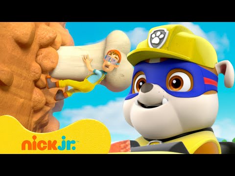 Capa de Patrulha Canina | Maiores e Melhores Resgates de Rubble, o Super-Herói! | 90 Minutos | Nick Jr.