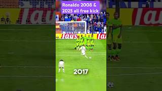 Download lagu Ronaldo 2008 & 2025 all free- kick 😱🔥 #freekick #youtubeshorts #ronaldo #viralvideo  #shorts mp3