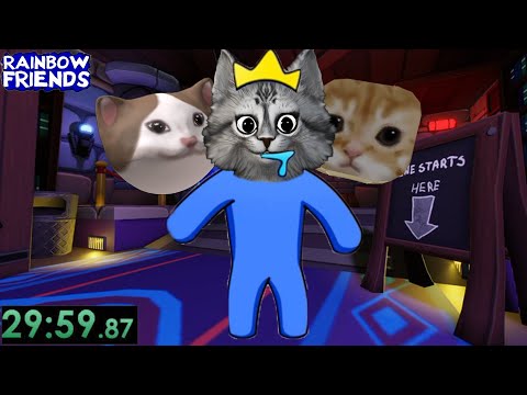 This Is What You Call Paw Swiftness | RAINBOW FRIENDS 2 SPEEDRUN | Talking Cats Team