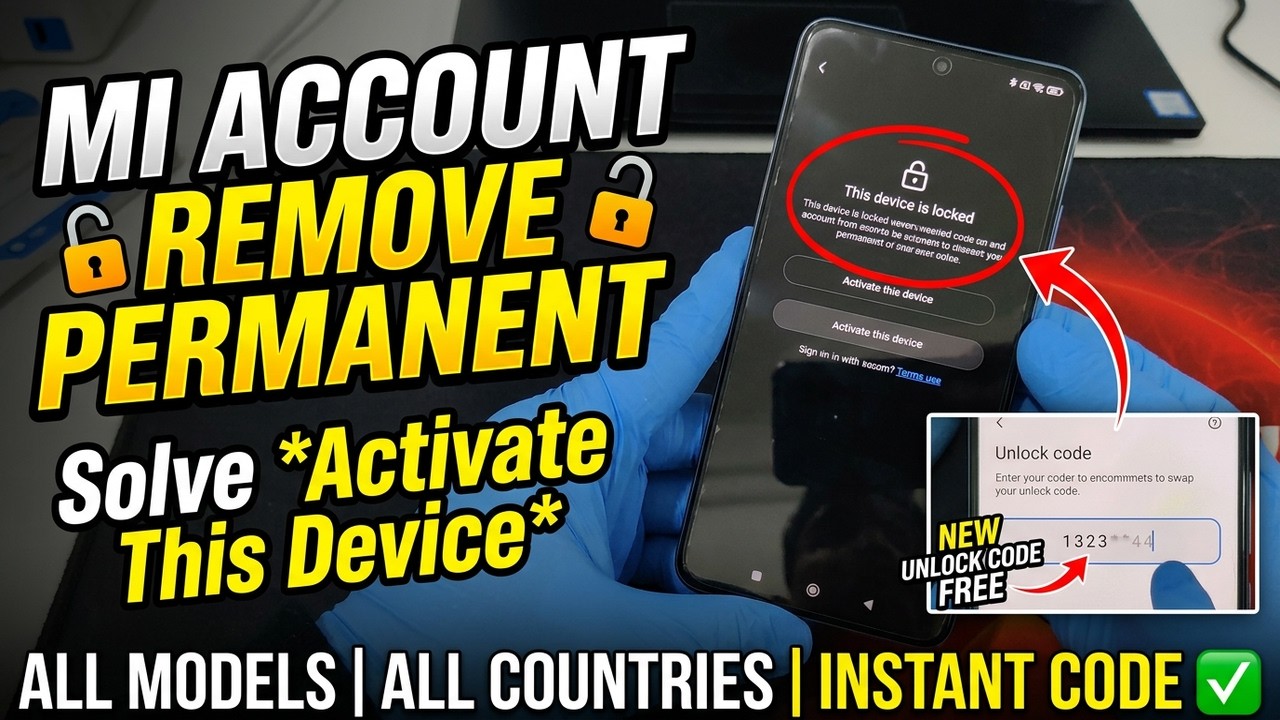 Xiaomi Mi Account Remove Permanently | All Models All Countries 2026