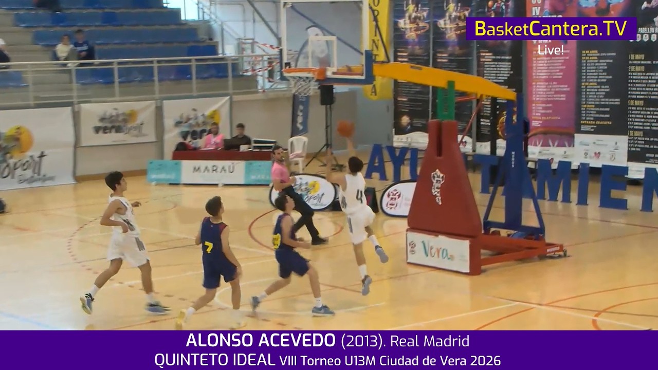 ALONSO ACEVEDO (2013) Real Madrid.- Quinteto Ideal Torneo U13M Ciudad de Vera 2026