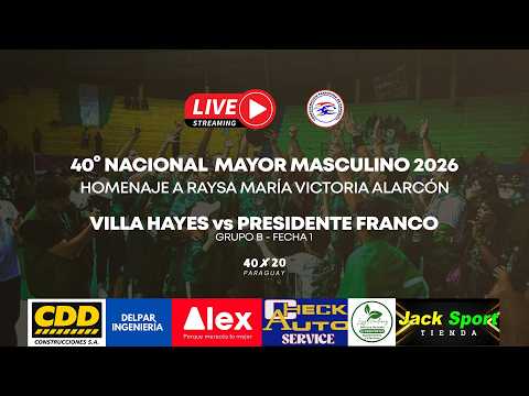VILLA HAYES vs PRESIDENTE FRANCO | MASCULINO | 40° NACIONAL DE HANDBALL ASUNCIÓN 2026