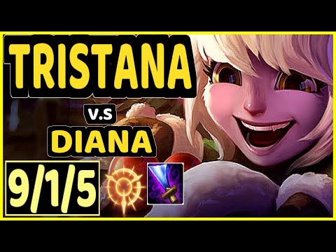 BACA (TRISTANA) vs DIANA - 9/1/5 KDA MID GAMEPLAY - EUW Ranked GRANDMASTER