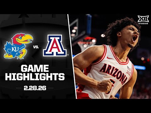 #14 Kansas vs. #2 Arizona Game Highlights | 2025-26 Big 12 Men's Basketball