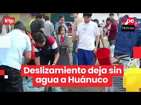 Huánuco: deslizamiento interrumpe suministro de agua potable en varios distritos