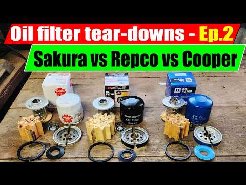 Sakura vs Repco vs Cooper oil filter review - WHICH IS BEST?? | Oil Filter Tear-Down: Episode 2