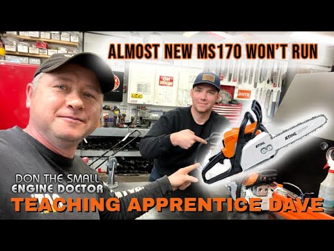 Stihl MS170 Chainsaw Won't Run Properly - Quickly Diagnose It With Apprentice Dave!