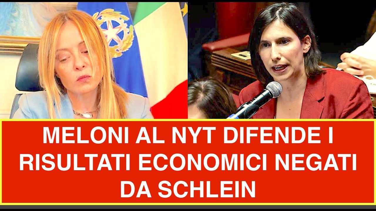 MELONI AL NYT DIFENDE I RISULTATI ECONOMICI CRITICATI DA SCHLEIN