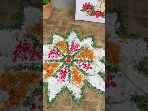 Flower rangoli #youtubeshorts #flowers #rangoli #art #craft #shorts #reels #viral #2025 #song #rose