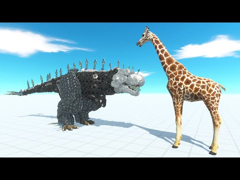 T-Rex Silver Armor vs Every Unit - Animal Revolt Battle Simulator
