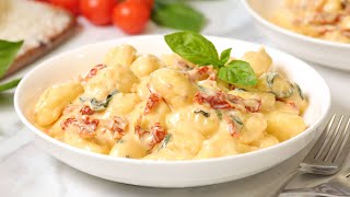 15 Minute Sun-Dried Tomato & Basil Gnocchi